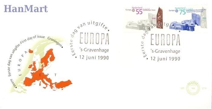 Znaczek Holandia 1990 Mi 1386-1387 FDC