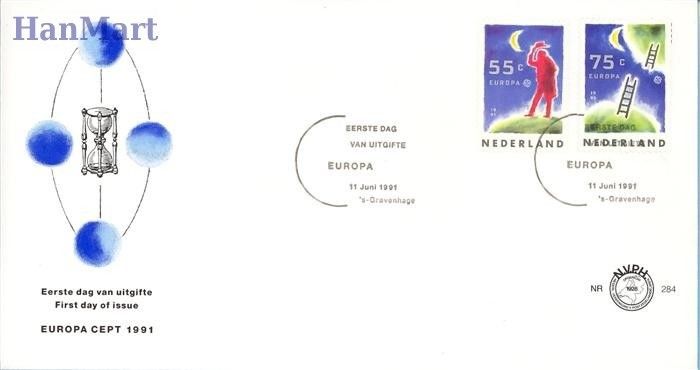 Znaczek Holandia 1991 Mi 1409-1410 FDC