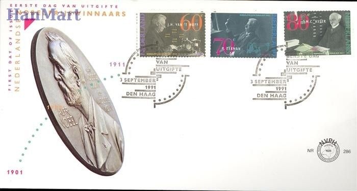 Znaczek Holandia 1991 Mi 1418-1420 FDC