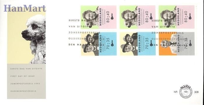 Znaczek Holandia 1993 Mi 1474-1476II FDC