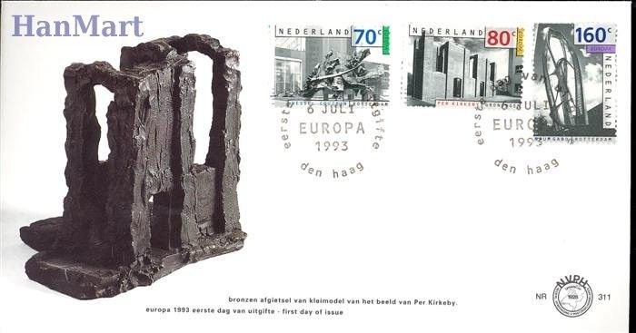 Znaczek Holandia 1993 Mi 1481-1483 FDC