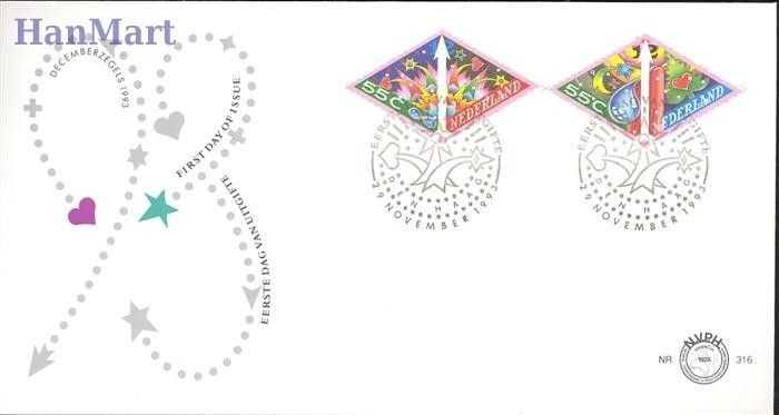 Znaczek Holandia 1993 Mi 1496-1497 FDC