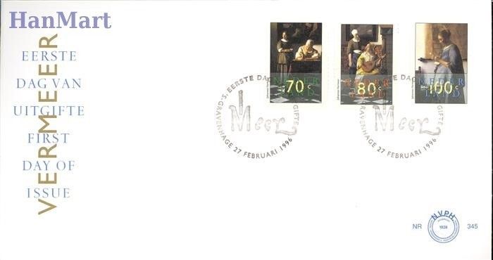 Znaczek Holandia 1996 Mi 1563-1565 FDC
