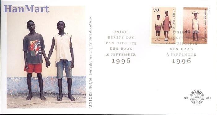 Znaczek Holandia 1996 Mi 1590-1591 FDC