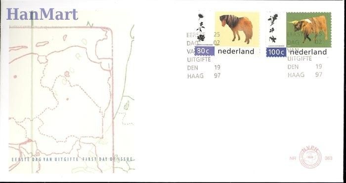 Znaczek Holandia 1997 Mi 1608-1609 FDC