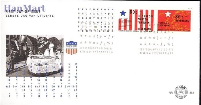 Znaczek Holandia 1997 Mi 1620-1621 FDC