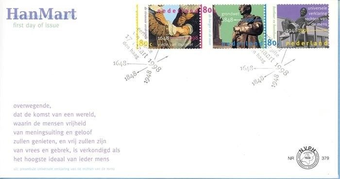 Znaczek Holandia 1998 Mi 1649-1651 FDC