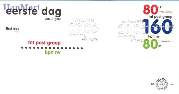 Znaczek Holandia 1998 Mi 1663-1664 FDC