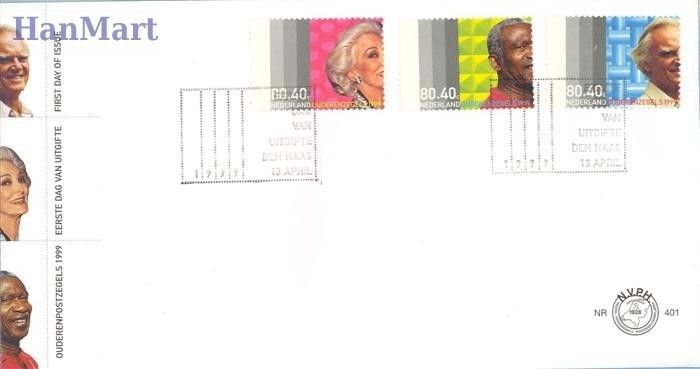 Znaczek Holandia 1999 Mi 1713-1715 FDC