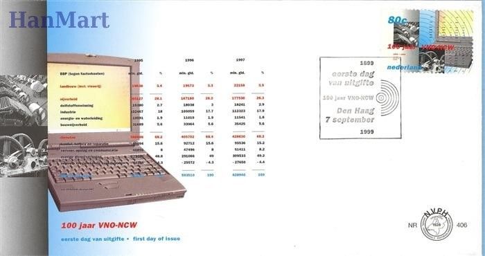 Znaczek Holandia 1999 Mi 1736 FDC