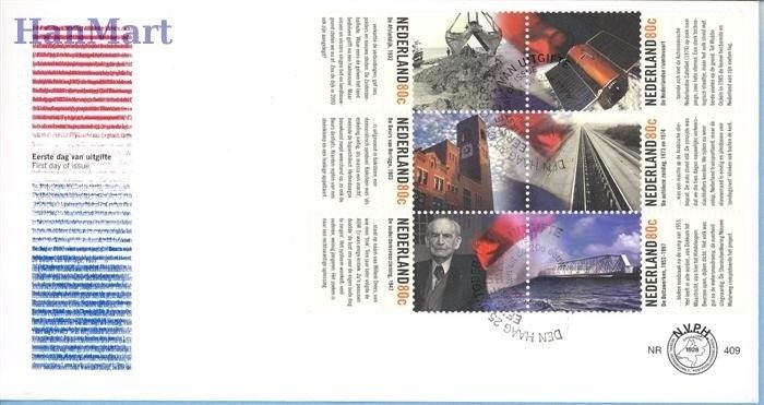 Znaczek Holandia 1999 Mi 1740-1749 FDC