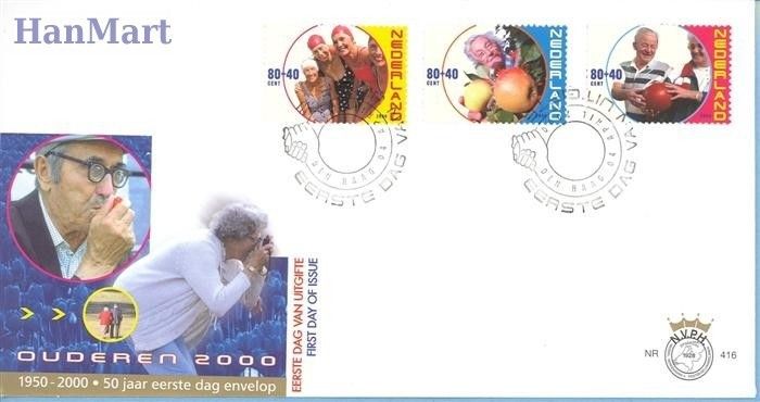 Znaczek Holandia 2000 Mi 1788-1790 FDC
