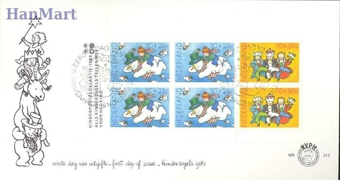 Znaczek Holandia 1983 Mi bl 25 FDC