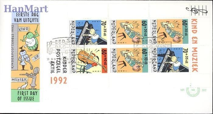 Znaczek Holandia 1992 Mi bl 37 FDC
