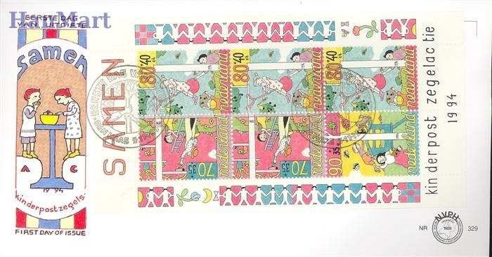 Znaczek Holandia 1994 Mi bl 42 FDC