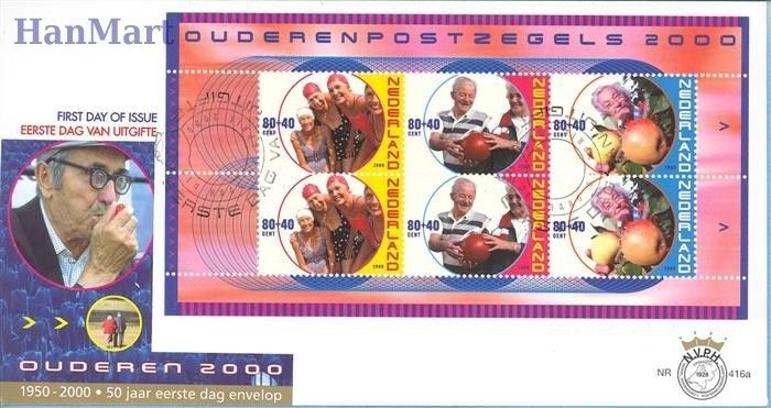 Znaczek Holandia 2000 Mi bl 64 FDC