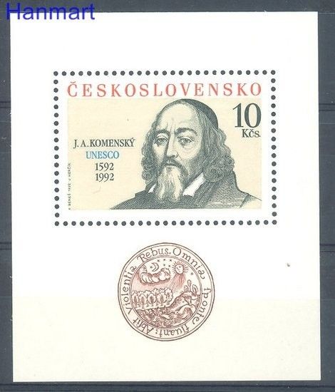 Znaczek Czechosłowacja 1992 Mi bl 96 Czyste **