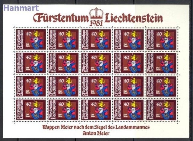 Znaczek Liechtenstein 1981 Mi ark 766-769 Czyste **