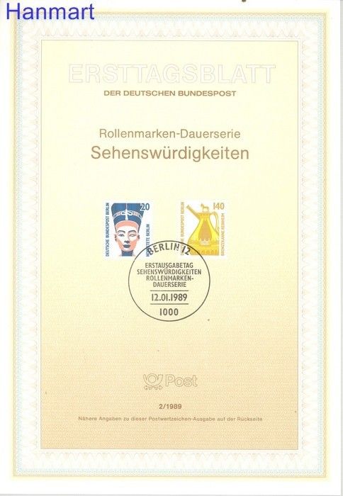 Znaczek Berlin Niemcy 1989 Pierwszy dzień wydania
