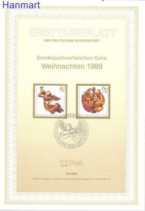 Znaczek Berlin Niemcy 1989 Pierwszy dzień wydania