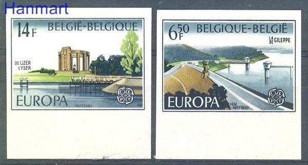 Znaczek Belgia 1977 Mi 1905-1906B Czyste **