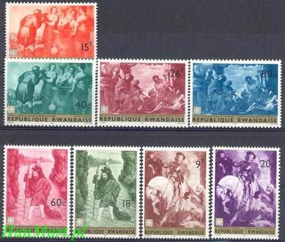Znaczek Rwanda 1967 Mi 218-225 Czyste **