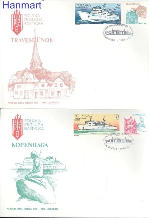 Znaczek Polska 1986 Mi 3029-3032 Fi 2881-2884 FDC