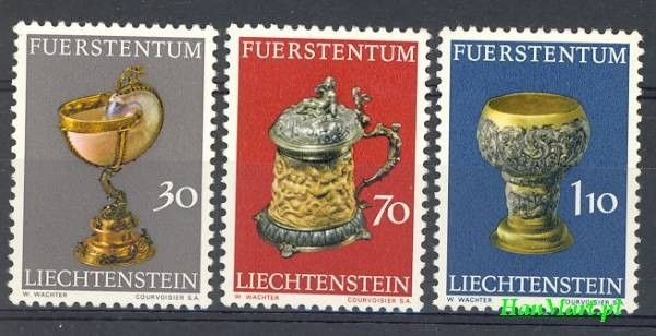 Znaczek Liechtenstein 1973 Mi 587-589 Czyste **