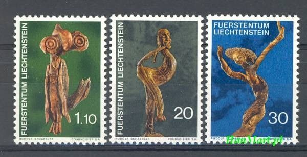 Znaczek Liechtenstein 1972 Mi 567-569 Czyste **