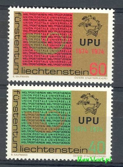 Znaczek Liechtenstein 1974 Mi 607-608 Czyste **