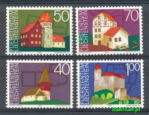 Liechtenstein 1975 Mi 630-633 Czyste **