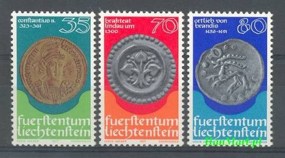 Znaczek Liechtenstein 1977 Mi 677-679 Czyste **