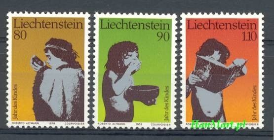 Znaczek Liechtenstein 1979 Mi 725-727 Czyste **