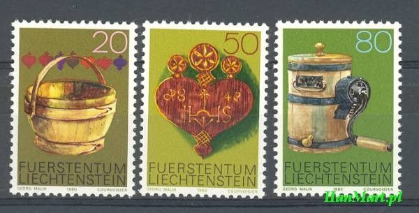 Znaczek Liechtenstein 1980 Mi 747-749 Czyste **