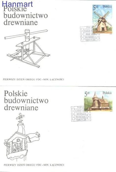Znaczek Polska 1986 Mi 3060-3065 Fi 2912-2917 FDC
