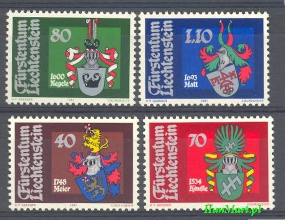 Znaczek Liechtenstein 1981 Mi 766-769 Czyste **