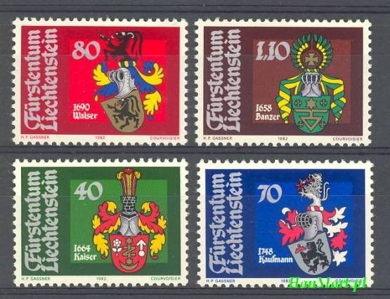 Znaczek Liechtenstein 1982 Mi 793-796 Czyste **