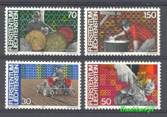 Liechtenstein 1982 Mi 802-805 Czyste **