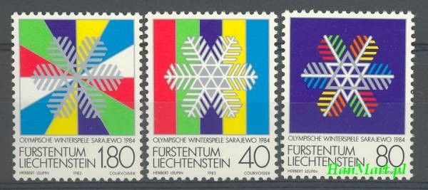 Znaczek Liechtenstein 1983 Mi 834-836 Czyste **