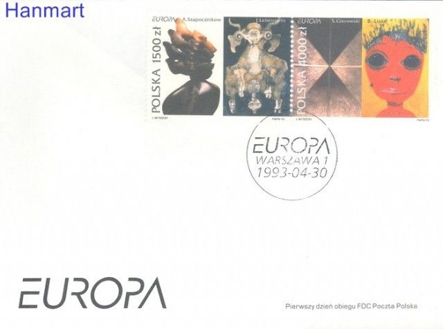 Znaczek Polska 1993 Mi 3445-3446 Fi 3297-3298 FDC