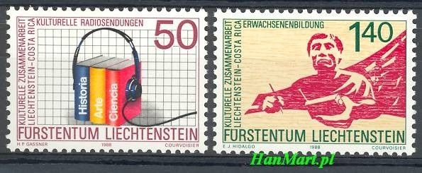 Znaczek Liechtenstein 1988 Mi 945-946 Czyste **