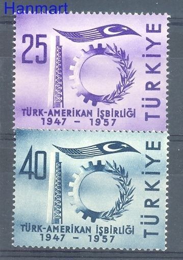 Znaczek Turcja 1957 Mi 1520-1521 Czyste **