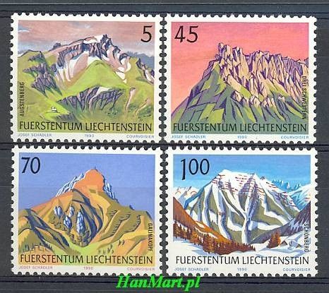 Znaczek Liechtenstein 1990 Mi 993-996 Czyste **