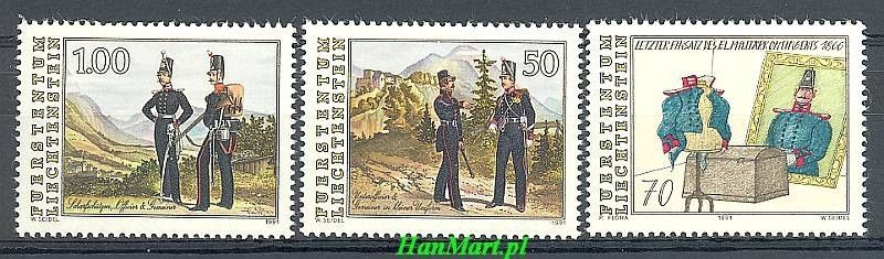Znaczek Liechtenstein 1991 Mi 1020-1022 Czyste **
