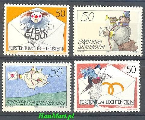 Znaczek Liechtenstein 1992 Mi 1041-1044 Czyste **