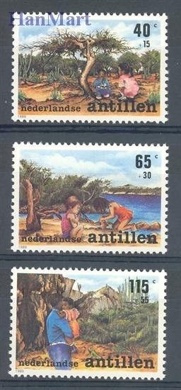 Znaczek Antyle Holenderskie 1989 Mi 664-666 Czyste **