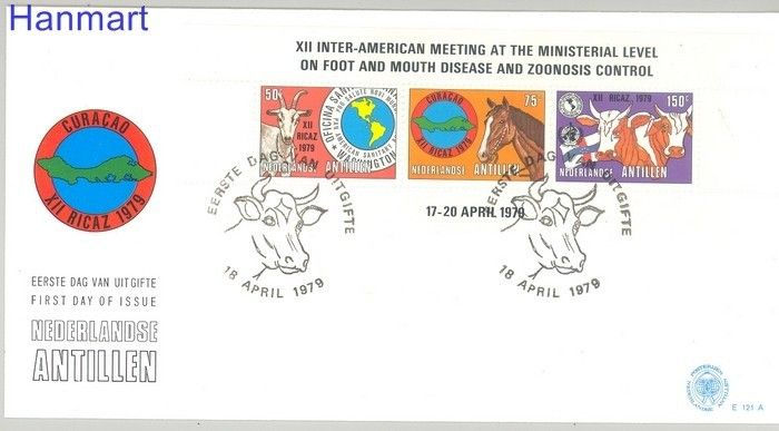 Znaczek Antyle Holenderskie 1979 Mi bl 9 FDC