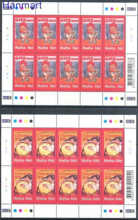 Znaczek Malta 2003 Mi ark 1274-1275 Czyste **