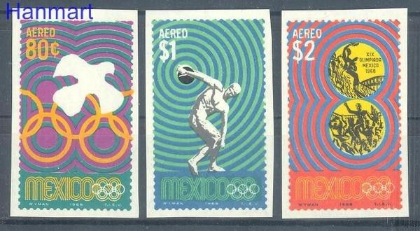 Znaczek Meksyk 1968 Mi 1293-1295 Czyste **