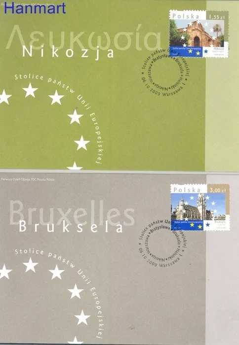 Znaczek Polska 2009 Mi 4450-4454 Fi 4300-4304 FDC